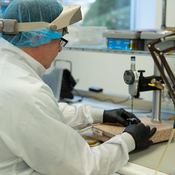 Employee working on tech